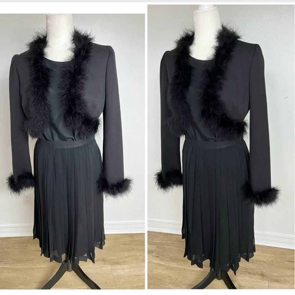 🆕Vintage Pleated Silk Black Skirt — Timeless Day to Night, Casual to a Night Out - Picture 9 of 11